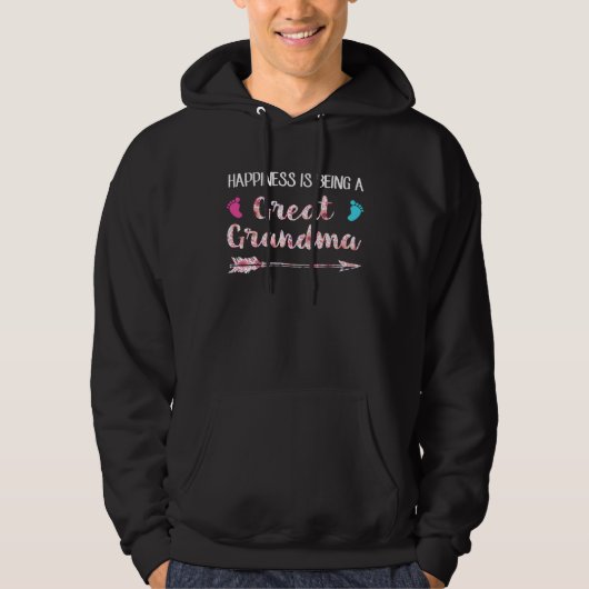 Happiness is being a great grandma hoodie (Vorderseite)