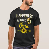 Happiness Is Being A Oma Sunflower Grandma Mother' T-Shirt (Vorderseite)