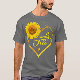 Happiness Is Being A Tia Sunflower Lover Grandma C T-Shirt