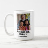 Happiness is Being Grandpa to Name Family Photo Kaffeetasse (Links)