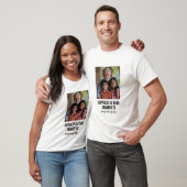 Happiness is Being Grandpa to Name Family Photo T-Shirt (Unisex)