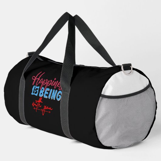 Happiness Is Being With You Duffle Bag (Rechte Ecke)