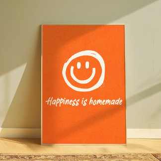 Happiness Is Homemade | Positives Zitat Wandposter Poster