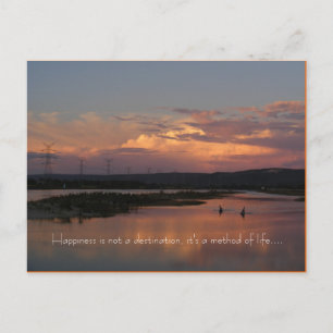 Happiness is not bestimmungsort it's ... postkarte