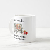 Happiness is watching Christmas movies with my cat Kaffeetasse (Vorderseite Links)