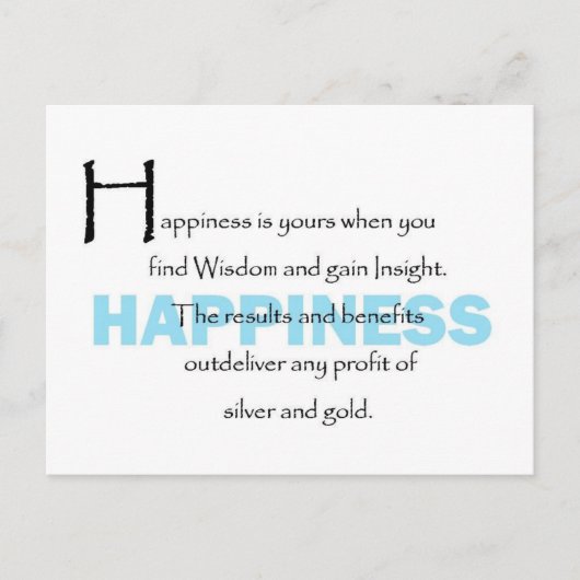 Happiness Is Yours Postkarte (Vorderseite)