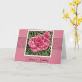 Happiness, Love and Laughter - Birthday Card Karte (Gelbe Blume)