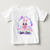 Happiness magic sweet bunny in the rainbow baby t-shirt (Vorderseite)