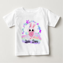 Happiness magic sweet bunny in the rainbow baby t-shirt