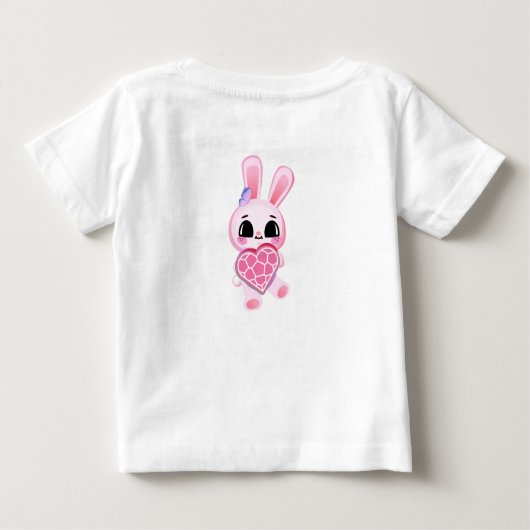 Happiness magic sweet bunny in the rainbow baby t-shirt (Rückseite)