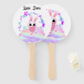 Happiness magic sweet bunny in the rainbow Fächer (Vorne und Hinten)