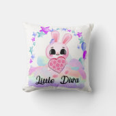 Happiness magic sweet bunny in the rainbow kissen (Vorderseite)