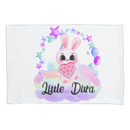 Happiness magic sweet bunny in the rainbow kissenbezug