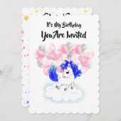 Happiness magic unicorn einladung (Vorne/Hinten)