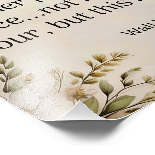 “Happiness, not in another place- Walt Whitman Fotodruck (Ecke)