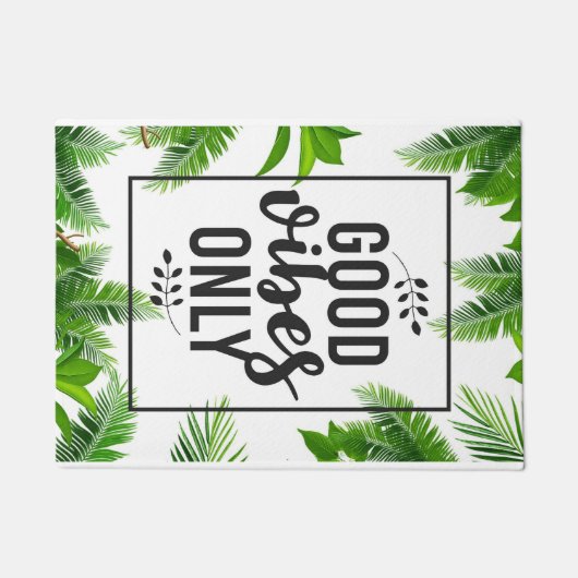 Happiness Quote Good Vibe Only Fußmatte (Vorderseite)