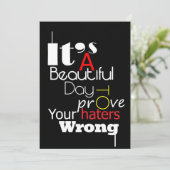 Happiness Quote It Is A Beautiful Day Dankeskarte (Stehend Vorderseite)