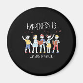 Happiness Sängerin Sängerin Sing Gift Magnet (Vorne)