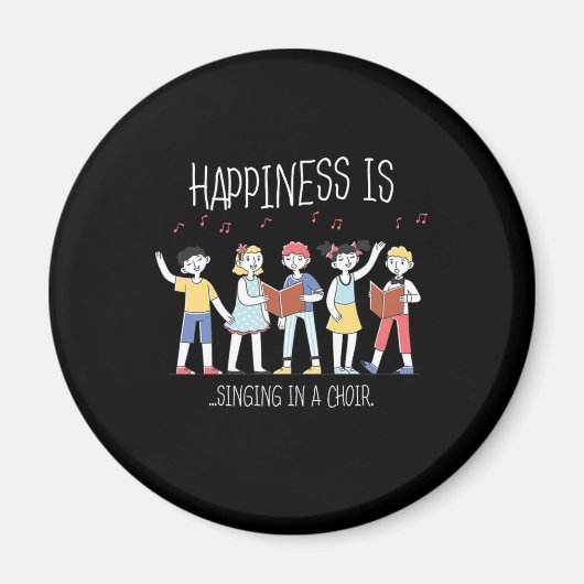 Happiness Sängerin Sängerin Sing Gift Magnet (Vorne)