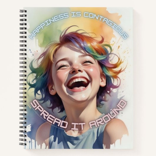 HAPPINESS SpiralNotebook Notizblock (Vorderseite)