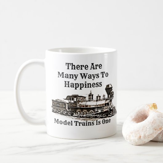 Happiness Steam Modellbahn Fan Kaffeetasse (Mit Donut)