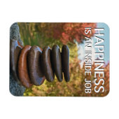 Happiness Zen Stones Motivierend Inspiration Magnet (Horizontal)
