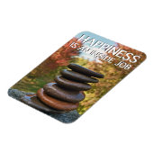 Happiness Zen Stones Motivierend Inspiration Magnet (Linke Seite)