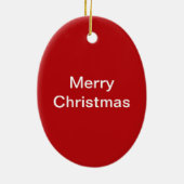 Happing Snowman Weihnachts-Custom-Text Keramikornament (Hinten)