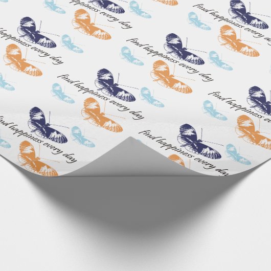 Happinss Butterflies Geschenkpapier (Ecke)