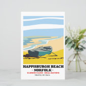 Happisburgh Beach Norfolk Reiseplakat (Stehend Vorderseite)