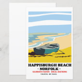 Happisburgh Beach Norfolk Reiseplakat (Vorne/Hinten)