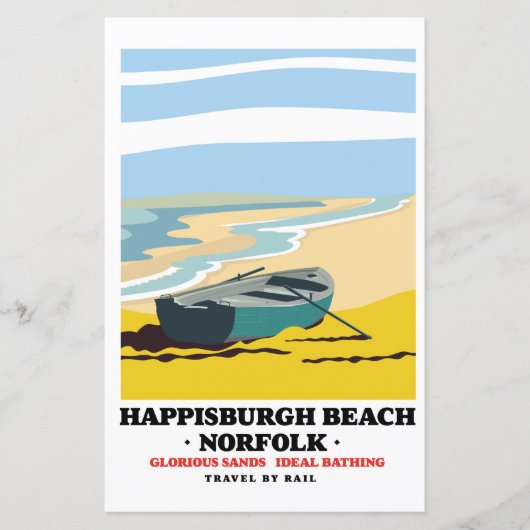 Happisburgh Beach Norfolk Reiseplakat (Vorderseite)