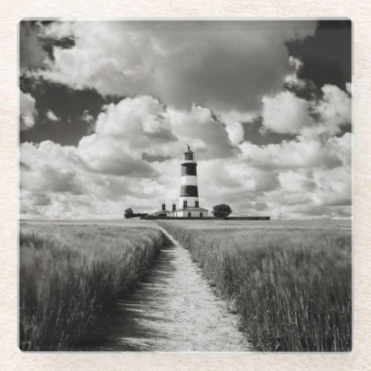 Happisburgh Leuchtturm Glasuntersetzer (Vorderseite)