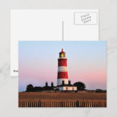Happisburgh-Leuchtturm strahlend Postkarte (Vorne/Hinten)