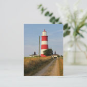 Happisburgh Lighthouse Norfolk Postkarte (Stehend Vorderseite)