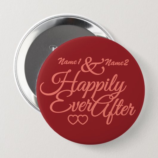 Happiy Ever After custom button (Vorne & Hinten)