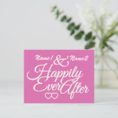 Happiy Ever After Custom Postcard Postkarte (Stehend Vorderseite)