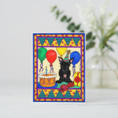 Happpy Birthday Schotte Postkarte (Stehend Vorderseite)
