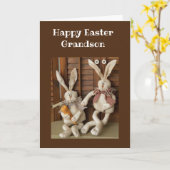 HAPPPY EASTER **GRANDSON** CARD KARTE (Gelbe Blume)
