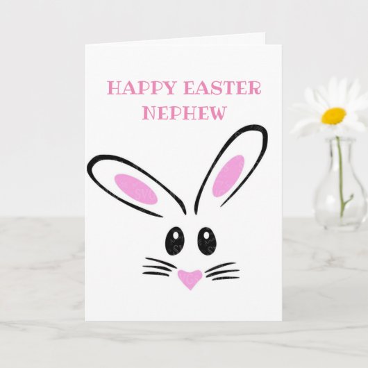 HAPPPY EASTER **NEPHEW** CARD KARTE (Kleine Pflanze)