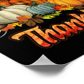 Happpy Erntedank Day Herbst Herbst Maple Blätter Poster (Ecke)