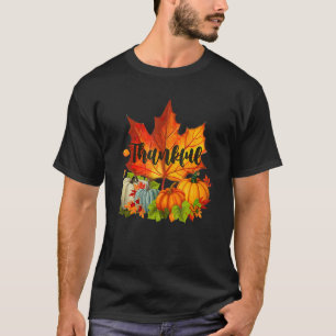 Happpy Erntedank Day Herbst Herbst Maple Blätter T T-Shirt