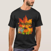 Happpy Erntedank Day Herbst Herbst Maple Blätter T T-Shirt (Vorderseite)