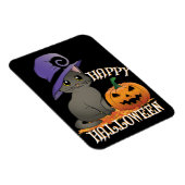 Happpy Halloween Cat mit Pumpkin Magnet (Rechte Seite)
