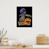 Happpy Halloween Cat mit Pumpkin Poster (Küche)