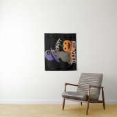 Happpy Halloween Cat mit Pumpkin Wandteppich (Beispiel)