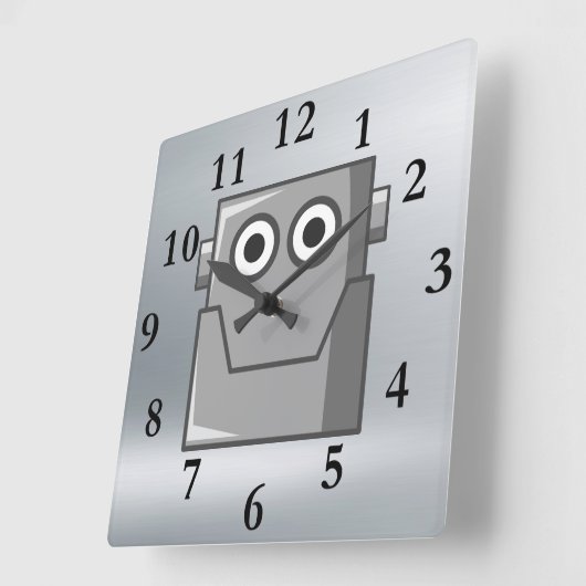 HAPPROBOT HEAD CLOCK QUADRATISCHE WANDUHR (Winkel)