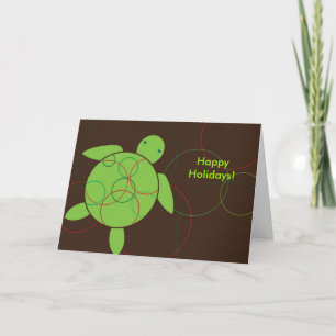 Happu Honu Sea Turtle Weihnachtskarte Feiertagskarte