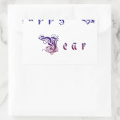 Happu Neues Jahr 2015 Hakuna Matata wünscht.png Rechteckiger Aufkleber (Tasche)