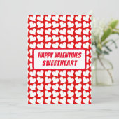 HAPPVALENTINES SWEETHEART ROMANTISCHES GESCHENK EINLADUNG (Stehend Vorderseite)